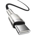 Przewód kabel USB-C - USB-C Cafule Metal Data Power Delivery 100W 2m - czarny