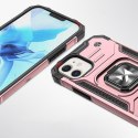 Etui iPhone 14 pancerny pokrowiec uchwyt magnetyczny ring złote