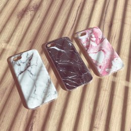 Marble żelowe etui pokrowiec marmur iPhone 13 Pro różowy