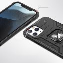 Etui pancerny pokrowiec do iPhone 14 Pro Max uchwyt magnetyczny Ring Armor czarny