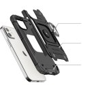 Etui pancerny pokrowiec do iPhone 14 uchwyt magnetyczny Ring Armor czarny