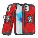 Etui pancerny pokrowiec do iPhone 14 uchwyt magnetyczny Ring Armor czerwony