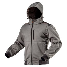 Kurtka robocza softshell z kapturem odpinanym, rozmiar XL