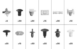 Zestaw spinek samochodowych Volkswagen, 255 sztuk