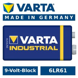 1x Bateria R9V R-9 6LR61 9V R-9 alkaiczna Varta Industrial