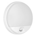 AGAT LED 10W, oprawa ogrodowa z czujnikiem ruchu 140°, 800lm, IP54, 4000K, biała