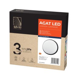 AGAT LED 15W, oprawa ogrodowa, 1100lm, IP54, 4000K, czarna