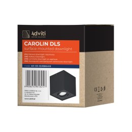 CAROLIN DLS GU10 downlight max 35W, IP20, kwadrat, czarny