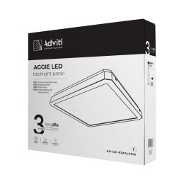 AGGIE LED 38W oprawa oświetleniowa, 3500lm, IP20, 4000K, stalowa obudowa+PC