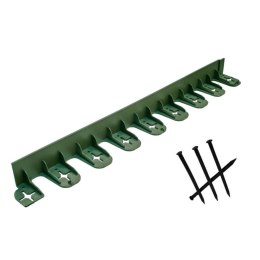 Zestaw 4 elastycznych obrzeży 75x4,5cm +12 kotew zielony