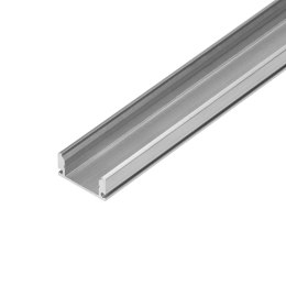 Profil aluminiowy do taśm LED, 2000 x 17 x 7 mm, nawierzchniowy, srebrny, komplet 50 szt.