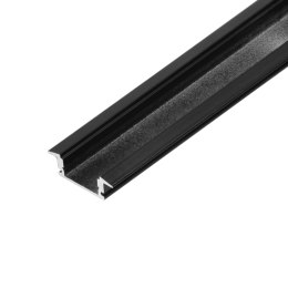 Profil aluminiowy do taśm LED, 2000 x 24,5 x 6,85 mm, wpuszczany w karton gips, czarny