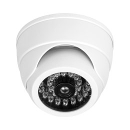 Atrapa kamery monitorującej z podczerwienią CCTV, bateryjna, MINI, biała