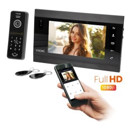 Zestaw wideo domofonowy VIFIS Full HD, bezsłuchawkowy, monitor 7