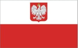 Flaga z godłem POLSKA 112x70
