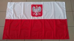 Flaga biało-czerwona z godłem Polska 112x70cm