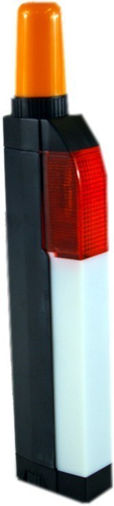 Latarka R20x3 plastikowa: 4 funkcje świecenie , jażenie , lampa błyskowo-ostrzegawcza koloru porańczowego , światło awaryjne cza