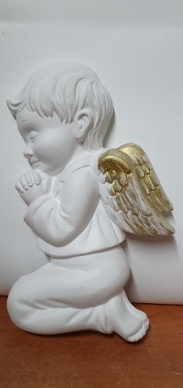 Anioł gipsowy płaski chłopiec / dziewczynka 19 x 11 cm A-45