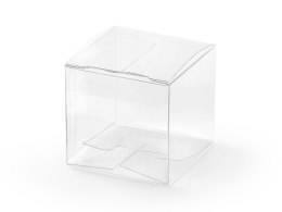 Pudełeczka kwadratowe, transparentne, 5x5x5cm 10szt PUDP41-099