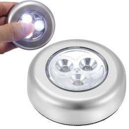Lampka 3 LED samoprzylepna na baterie dotykowa | 01224