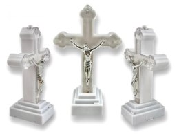 Krzyż LED 13 x 8cm świecący krzyż WHITE/BLUE 3851