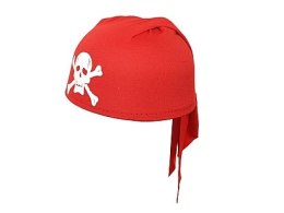 Czapka pirata czerwona 58-70