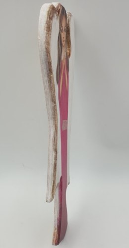 Anioł drewniany malowany lawendowy 30 cm