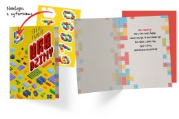 Karnet Urodziny dziecięce wymienne cyferki lego | DKP-050