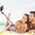 Selfie Stick teleskopowy statyw do zdjęć + pilot Bluetooth czarny