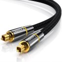 Optyczny kabel przewód audio cyfrowy światłowód Toslink SPDIF 5m czarny