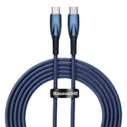Kabel przewód do szybkiego ładowania Glimmer Series USB-C 480Mb/s PD 100W 2m niebieski