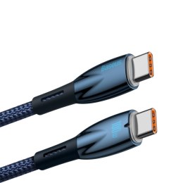 Kabel przewód do szybkiego ładowania Glimmer Series USB-C 480Mb/s PD 100W 2m niebieski