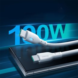 Kabel przewód ze wskaźnikiem LED USB-C 100W 1.2m biały