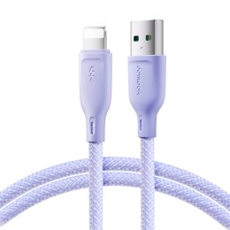 Kabel przewód do iPhone Multi-Color Series USB-A - Lightning 3A 1m fioletowy