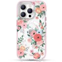 Magnetyczne etui z nadrukiem w kwiaty iPhone 14 Plus MagSafe Flora Series rose