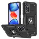 Pancerne etui pokrowiec + magnetyczny uchwyt Xiaomi Redmi Note 11 Pro+ 5G Ring Armor czarny