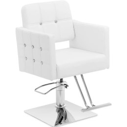 Fotel fryzjerski barberski kosmetyczny z podnóżkiem Physa COTTAM - biały