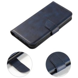Pokrowiec etui z klapką i portfelem do Samsung S24 Magnet Case niebieskie