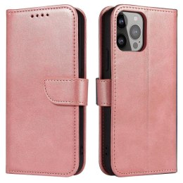 Pokrowiec etui z klapką i portfelem do Xiaomi Redmi Note 12 5G / Poco X5 5G Magnet Case różowe