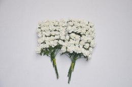 Różyczki na druciku 144szt. białe | Róż-0006
