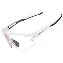 Okulary rowerowe fotochromowe z filtrami UV 400 UVA i UVB białe