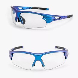 Okulary rowerowe fotochromowe z filtrem UV 400 niebieskie