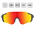 Okulary rowerowe z polaryzacją i filtrem UV 400 czerwone