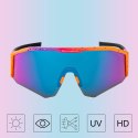 Okulary rowerowe z polaryzacją i filtrem UV 400 fioletowe
