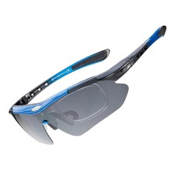 Okulary rowerowe z polaryzacją i filtrem UV 400 niebieskie