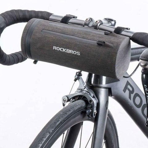 Praktyczna torba rowerowa wodoodporna mocowana na kierownicę czarna