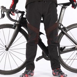 Spodnie rowerowe termiczne ochrona przed wodą i wiatrem rozmiar 2XL czarne