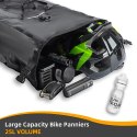 Torba rowerowa wodoodporna na bagażnik regulowana 25-32L czarna