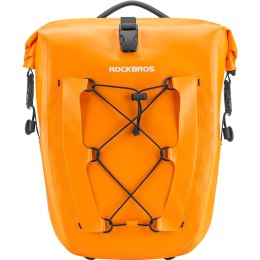 Torba rowerowa wodoodporna na bagażnik regulowana 25-32L pomarańczowa