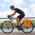 Torba rowerowa wodoodporna na bagażnik regulowana 25-32L pomarańczowa